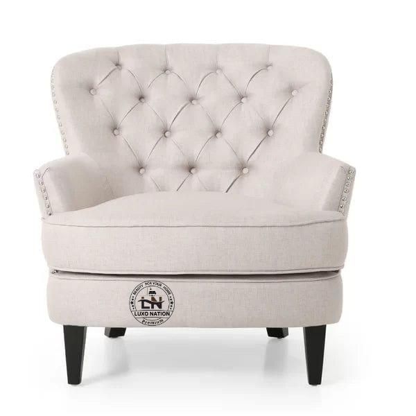 Luxo Nation Designer Armchair with Ottoman – Modern Lounge Chair Combo